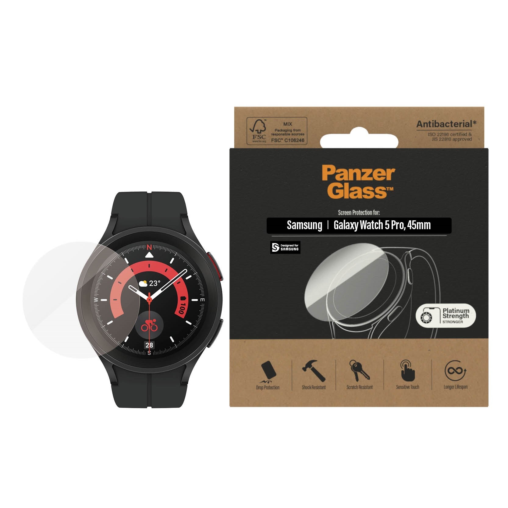 PanzerGlass® Dislayschutz Samsung Galaxy Watch 5 Pro 45mm