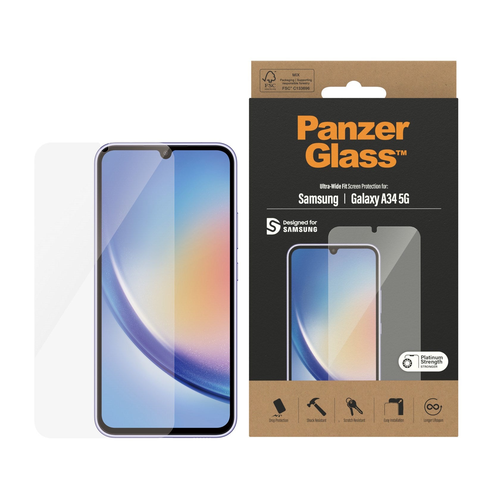 PanzerGlass® Displayschutz Samsung Galaxy A34 5G | Ultra-Wide Fit
