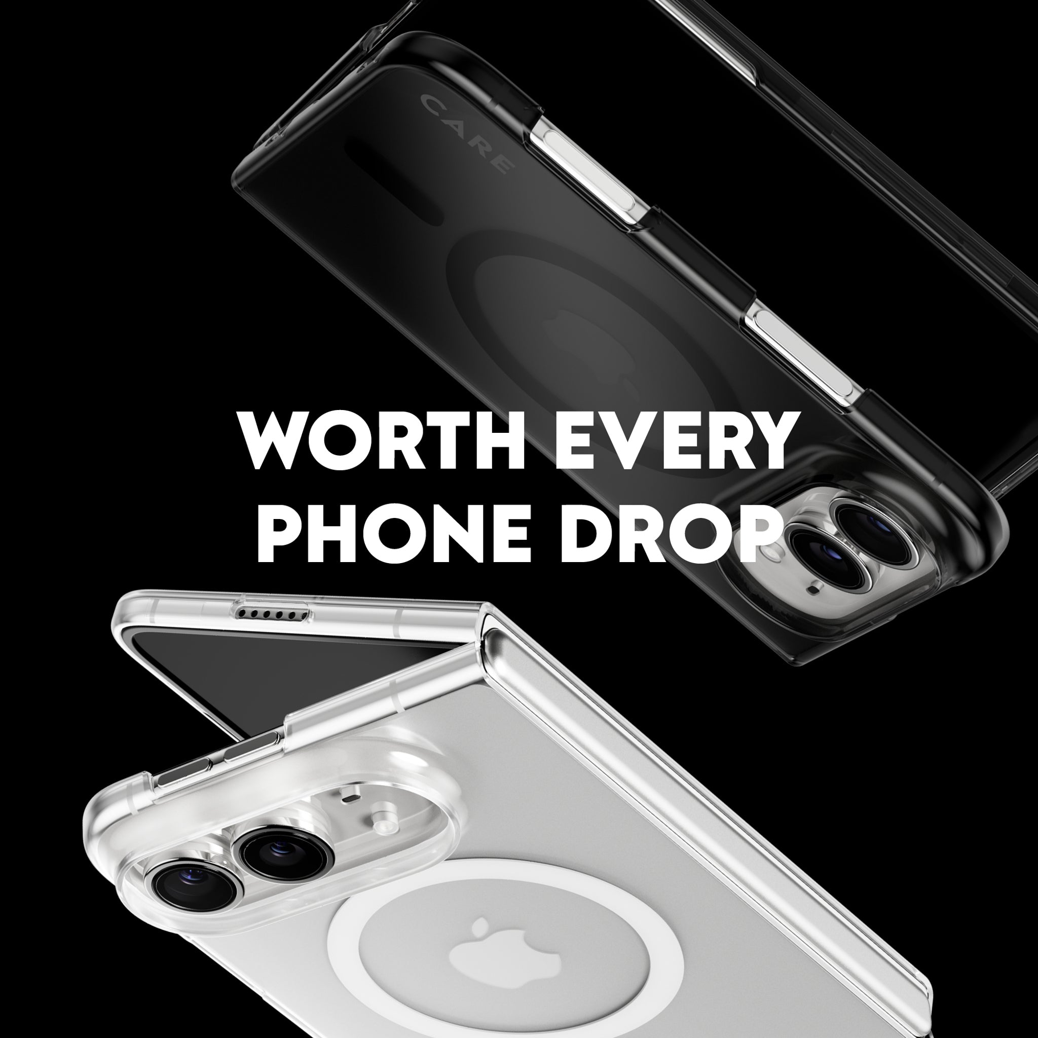 CARE™ by PanzerGlass® SL1M Case Transparent m. Weiss MagSafe iPhone Duo
