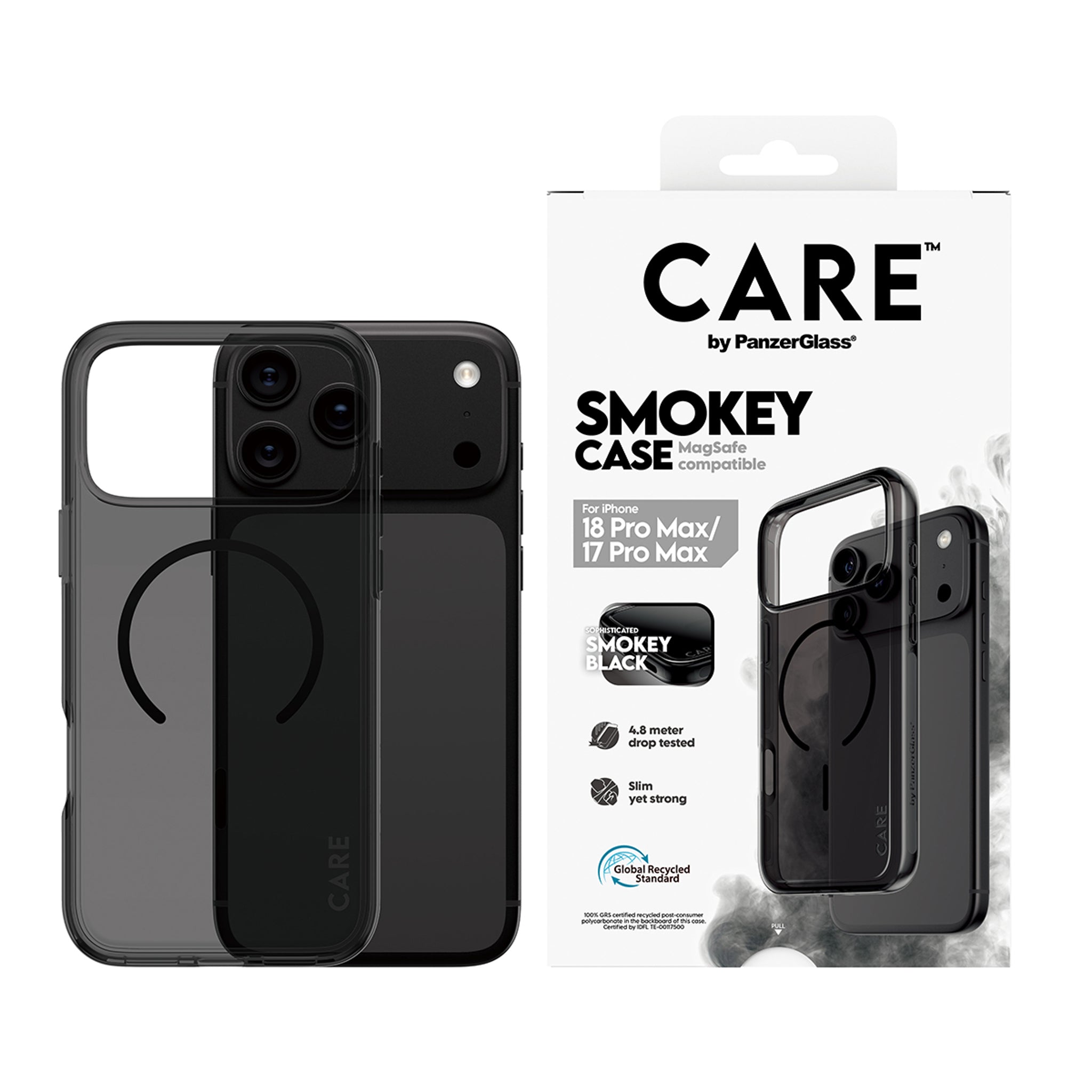 CARE™ by PanzerGlass® Smokey Case m. Schwarz MagSafe iPhone 18 Pro Max | 17 Pro Max