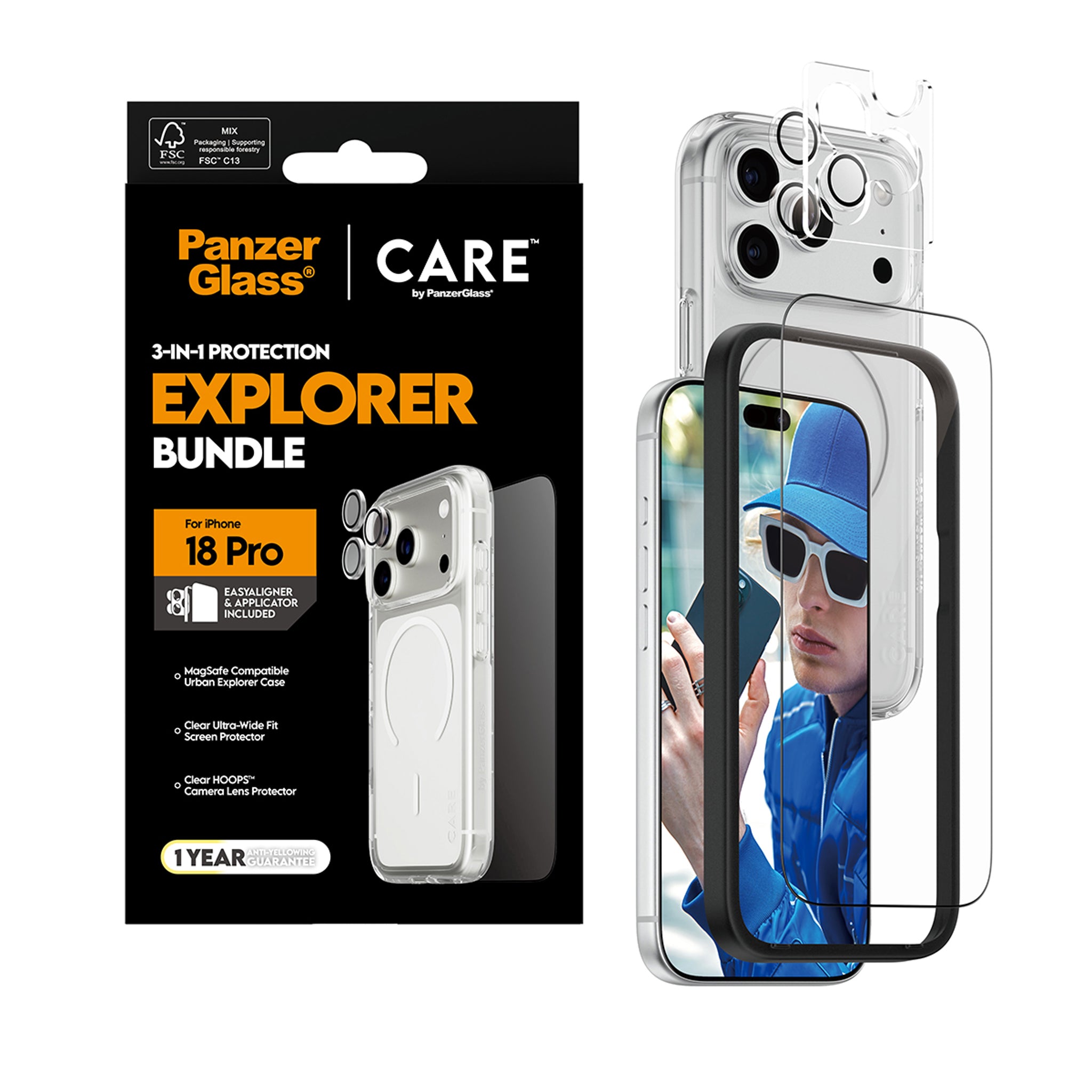 PanzerGlass® | CARE™ by PanzerGlass® Flagship 3-in-1 Set iPhone 18 Pro