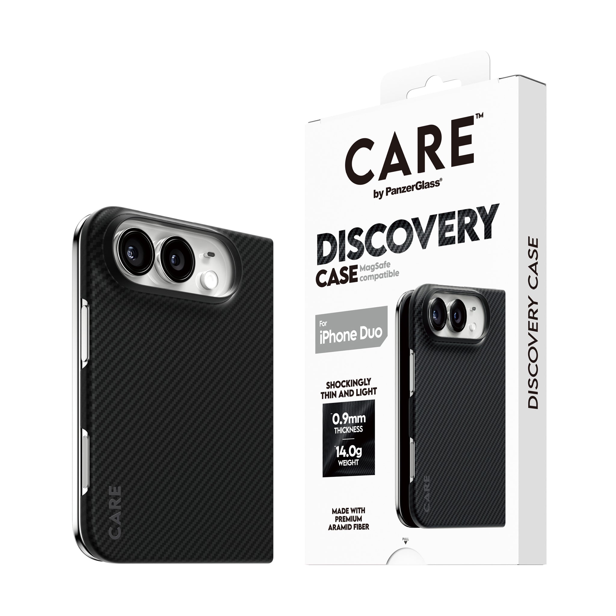 CARE™ by PanzerGlass® Discovery Case Schwarz & Grau m. MagSafe iPhone Duo