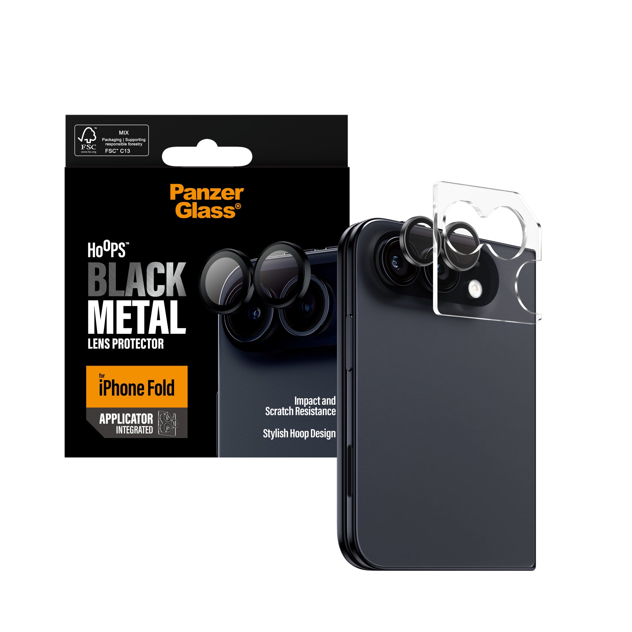 PanzerGlass® Hoops® Kameraschutz Schwarz iPhone 2026 Fold