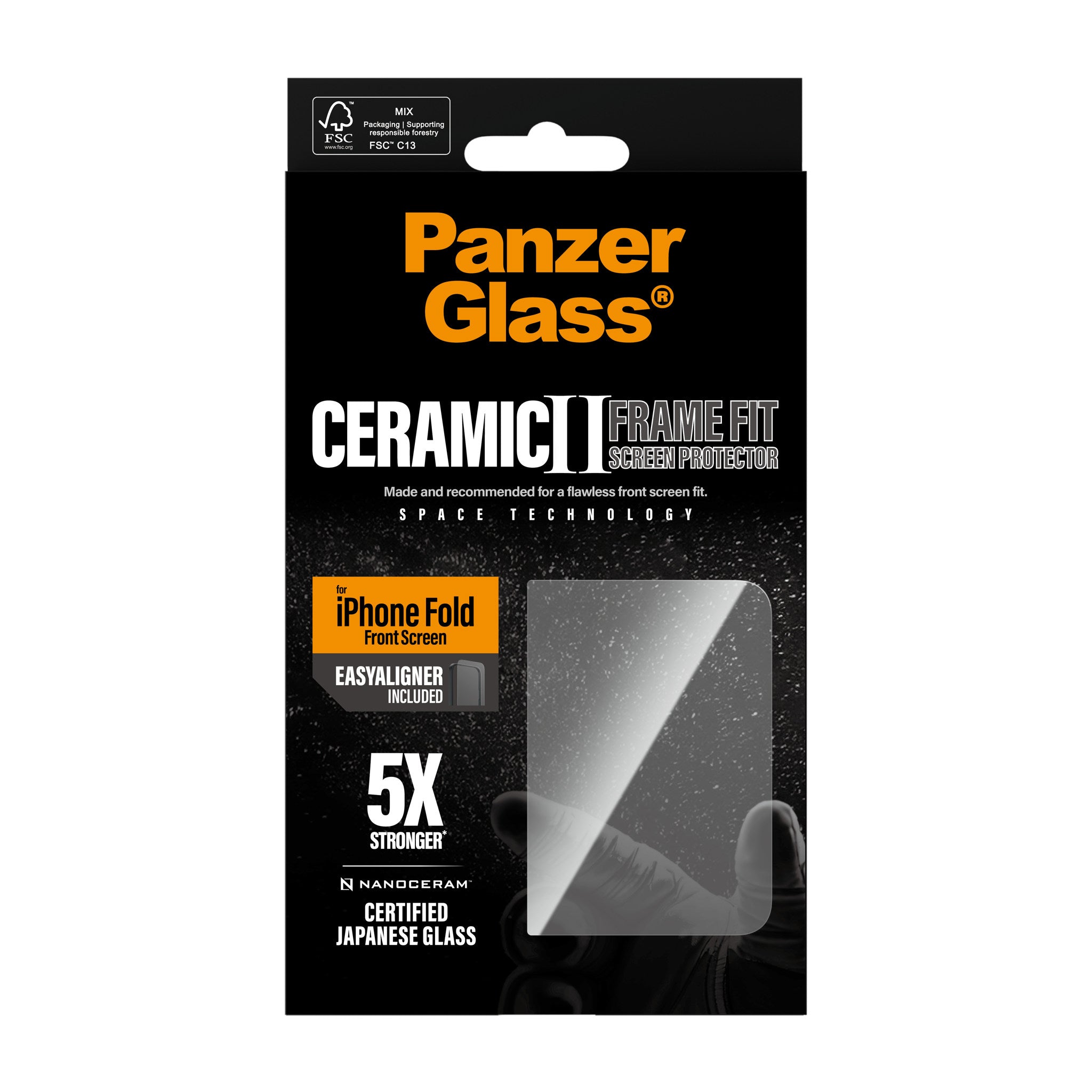 PanzerGlass® Ceramic Außendisplay Displayschutz iPhone 2026 Fold | FRAME FIT m. EasyAligner