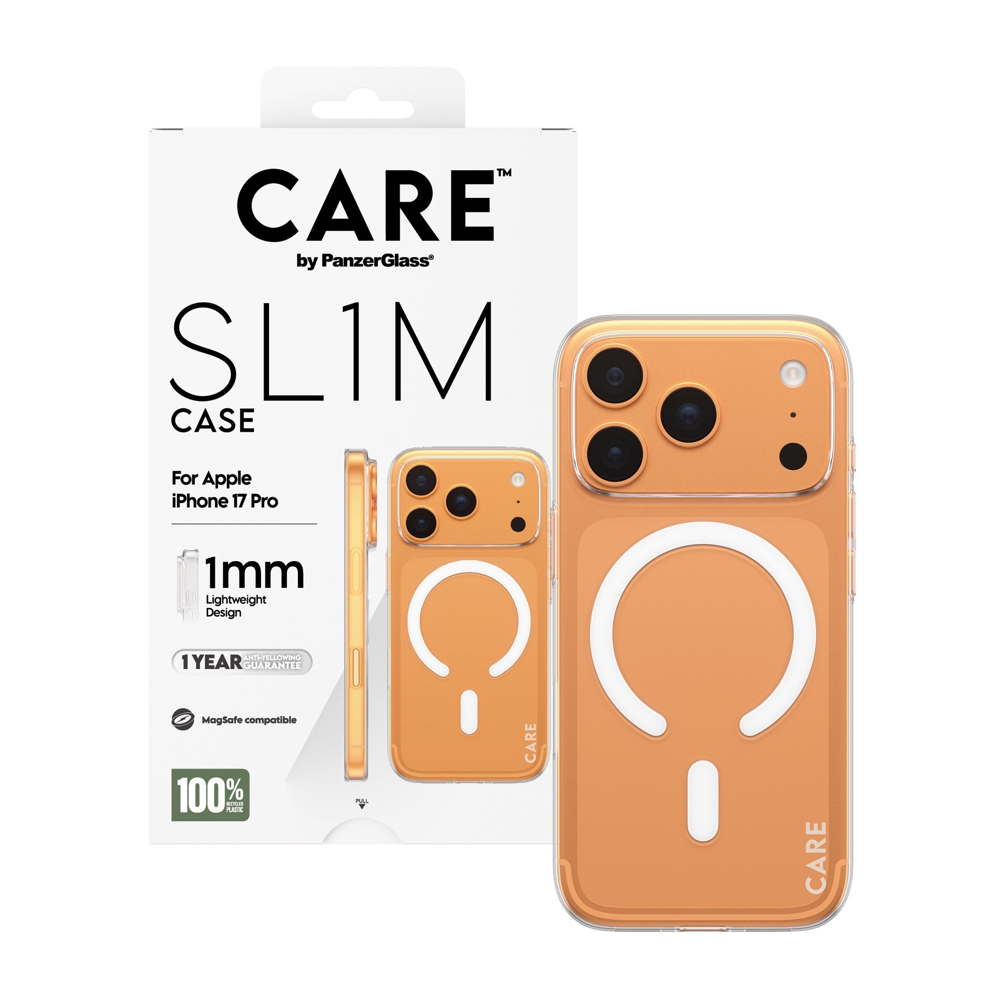 CARE™ by PanzerGlass® SL1M Case Transparent m. MagSafe iPhone 17 Pro