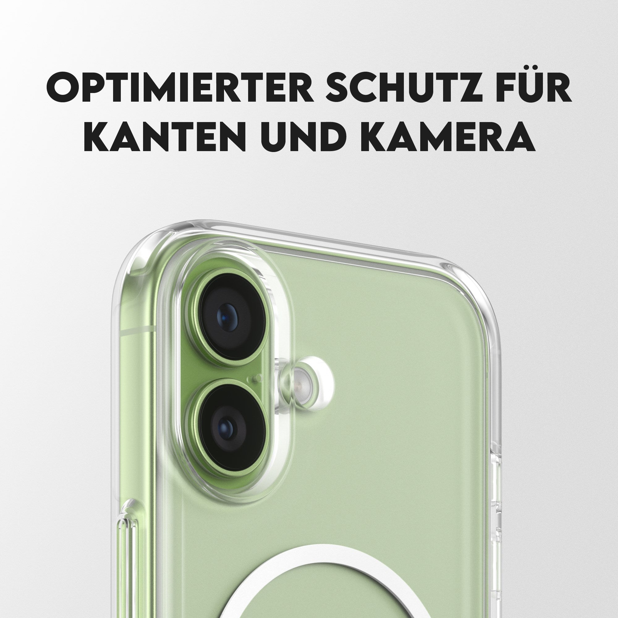 CARE™ by PanzerGlass® Case Transparent m. Kickstand & MagSafe iPhone 17