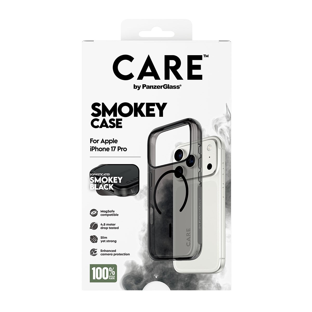 CARE™ by PanzerGlass® Urban Explorer Case Smokey m. Schwarz MagSafe iPhone 17 Pro