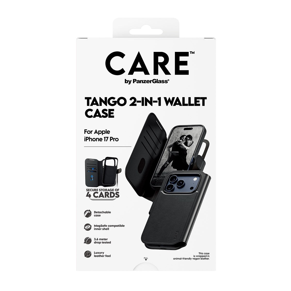 CARE™ by PanzerGlass® Case Tango 2-in-1 Wallet m. MagSafe iPhone 17 Pro