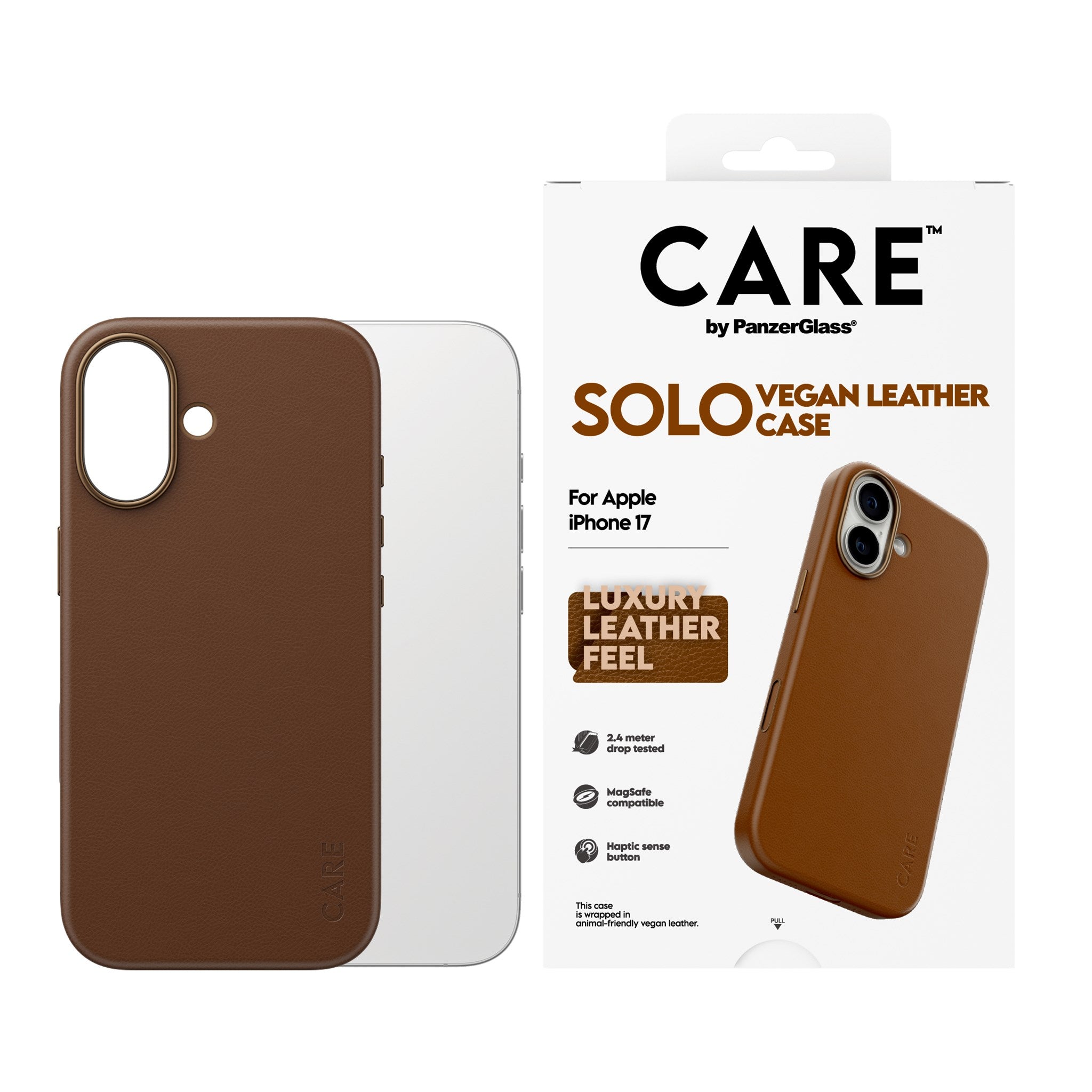 CARE™ by PanzerGlass® Solo Case Braun iPhone 17