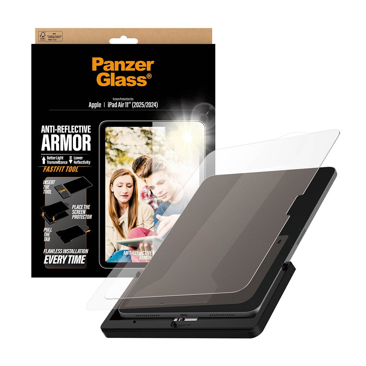 PanzerGlass® Anti-Reflective Armor Displayschutz iPad Air 11
