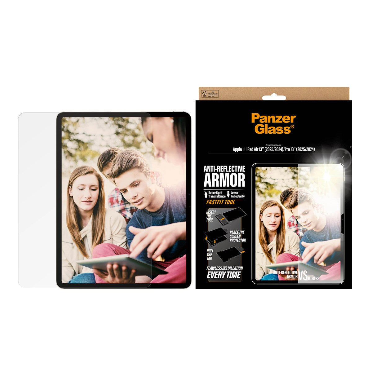 PanzerGlass® Anti-Reflective Armor Displayschutz iPad Air 13