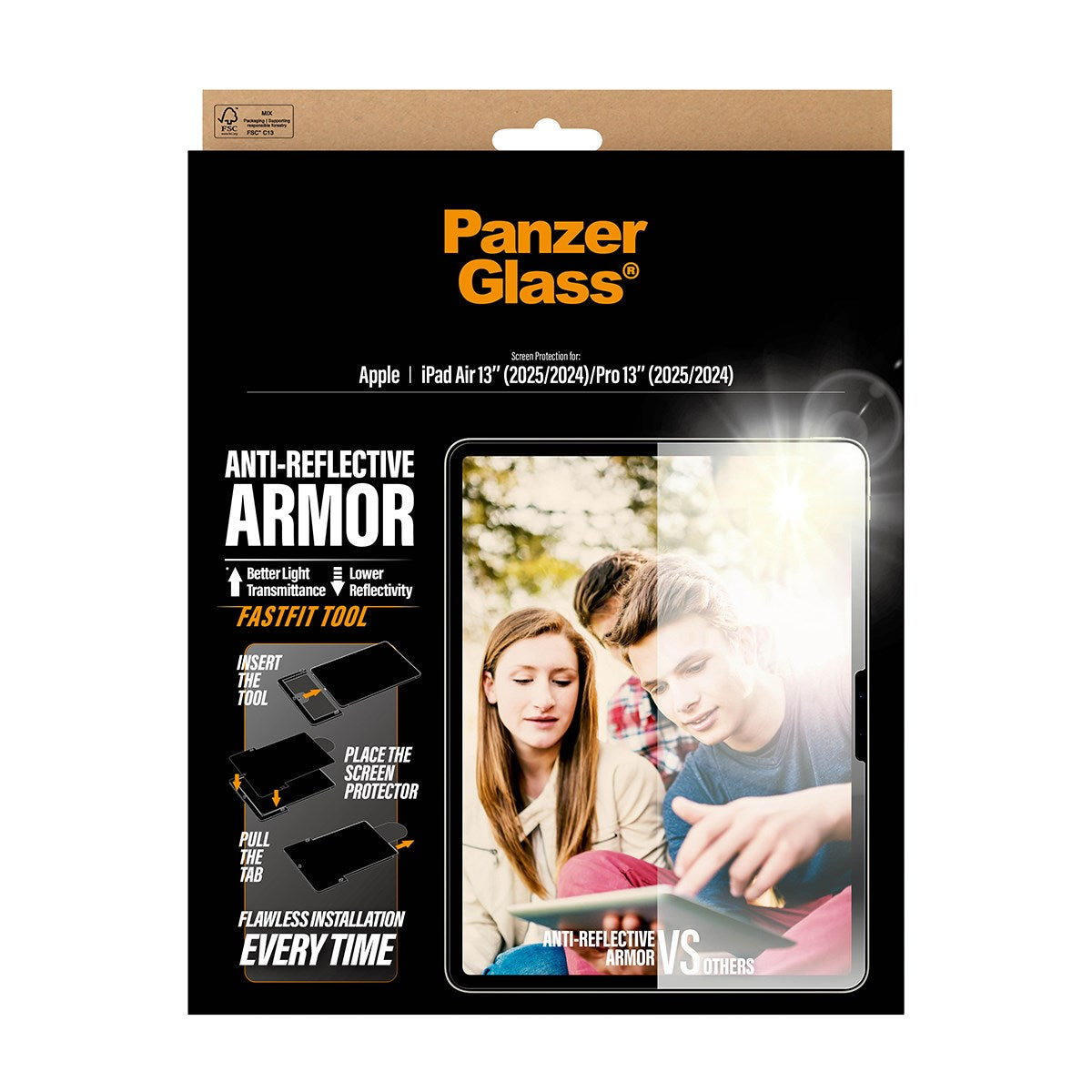 PanzerGlass® Anti-Reflective Armor Displayschutz iPad Air 13