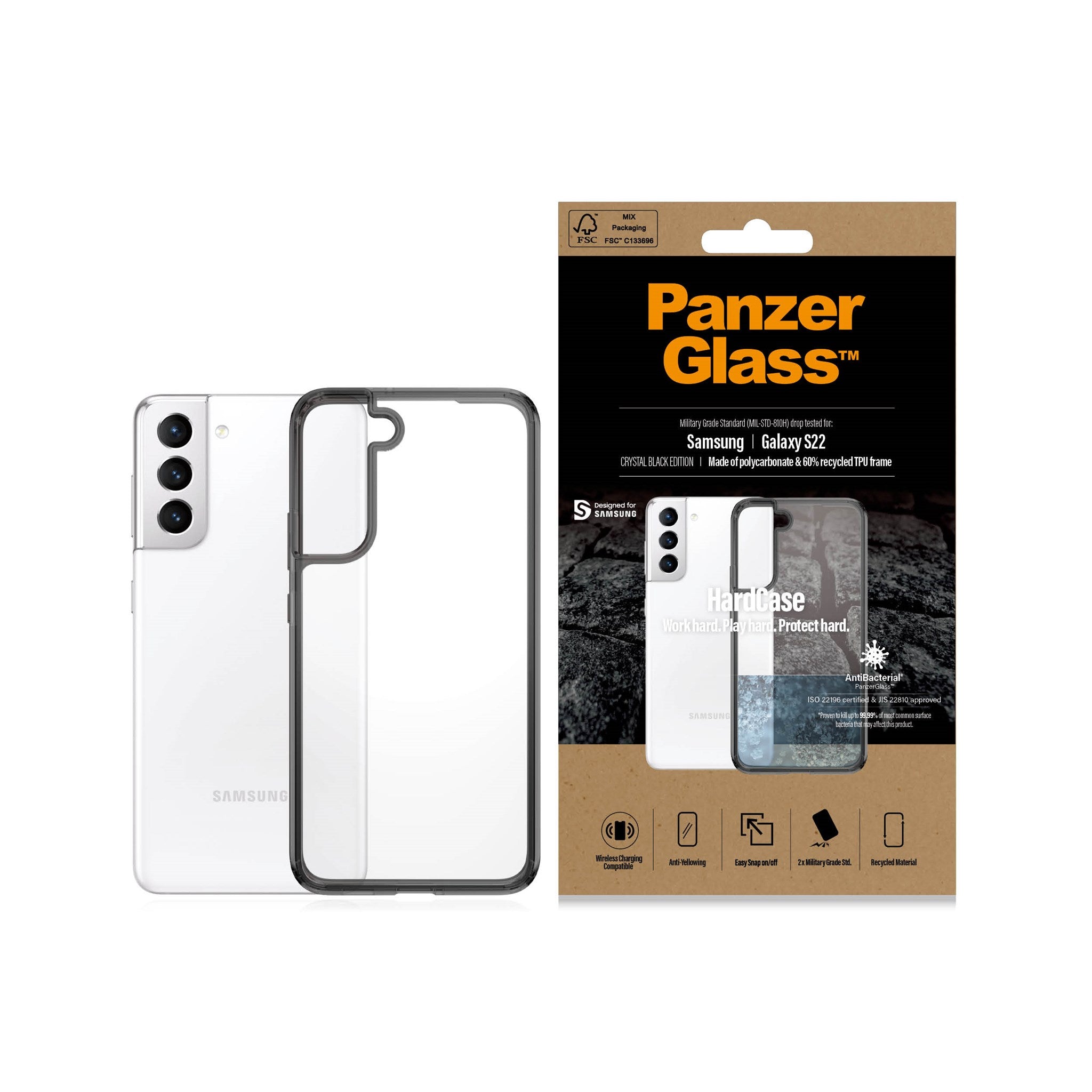 PanzerGlass® HardCase Samsung Galaxy S22 5G - Smokey Schwartz