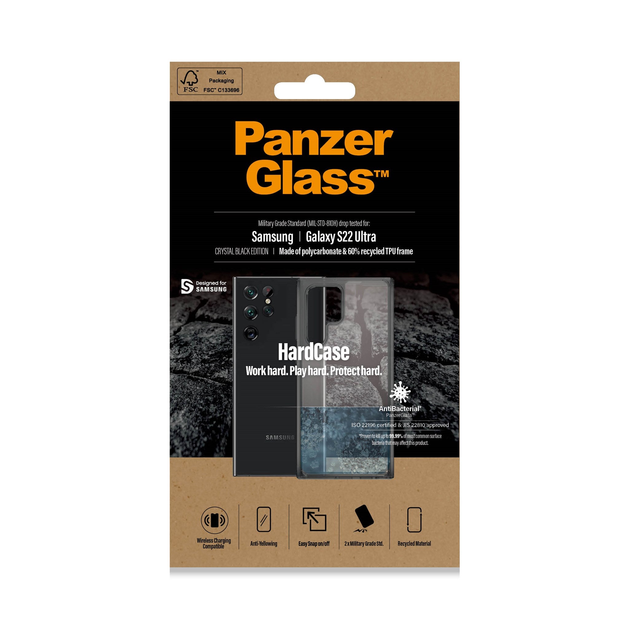 PanzerGlass® HardCase Samsung Galaxy S22 Ultra 5G - Smokey Schwartz