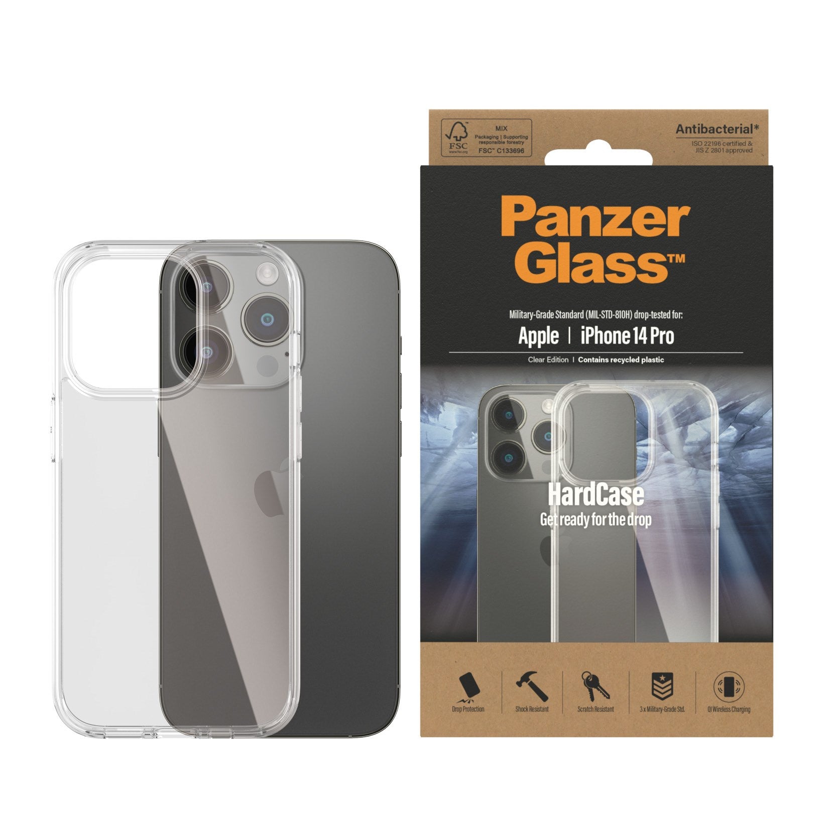 PanzerGlass® HardCase iPhone 14 Pro | Transparent
