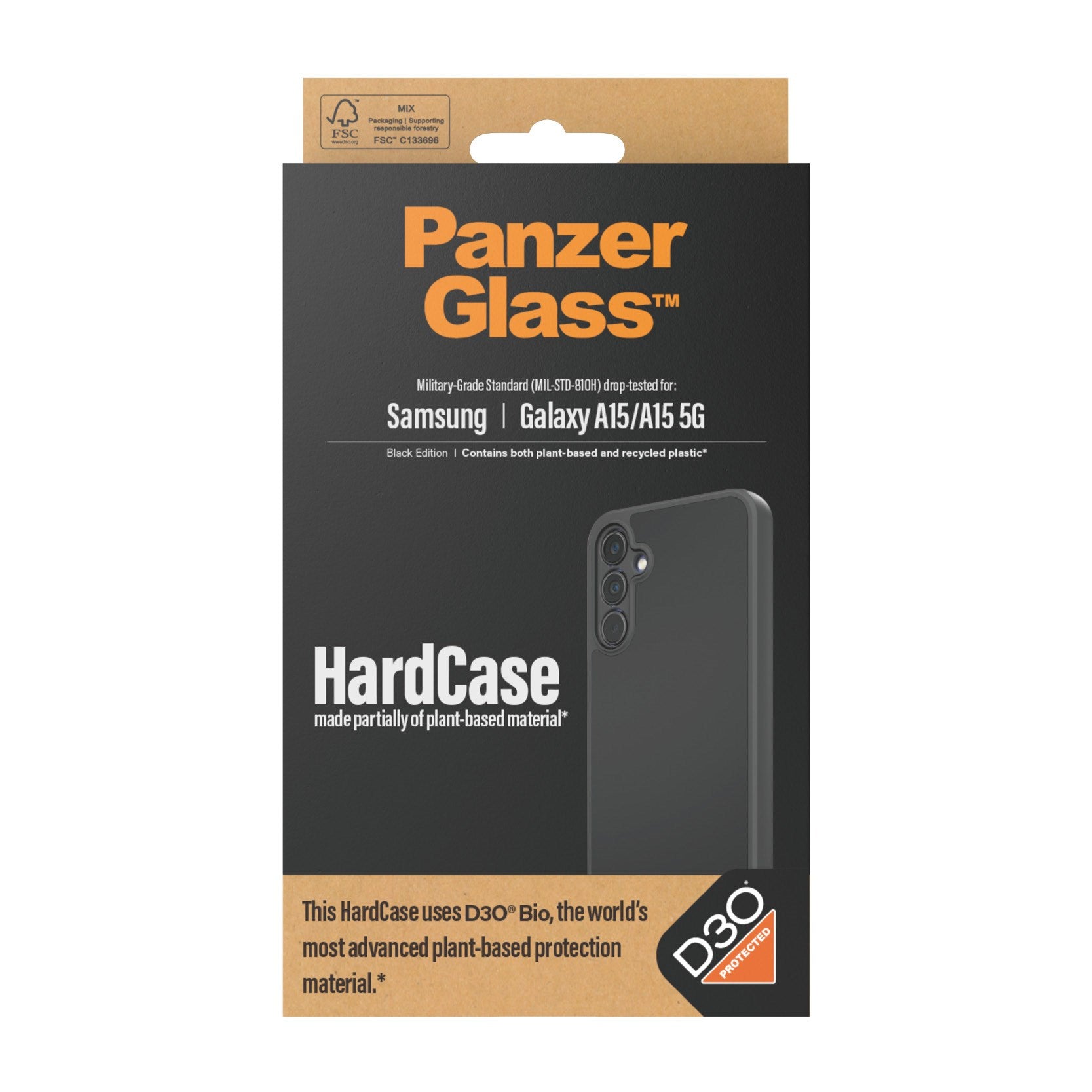 PanzerGlass® HardCase Schwarz mit D3O® Samsung Galaxy A15 | A15 5G