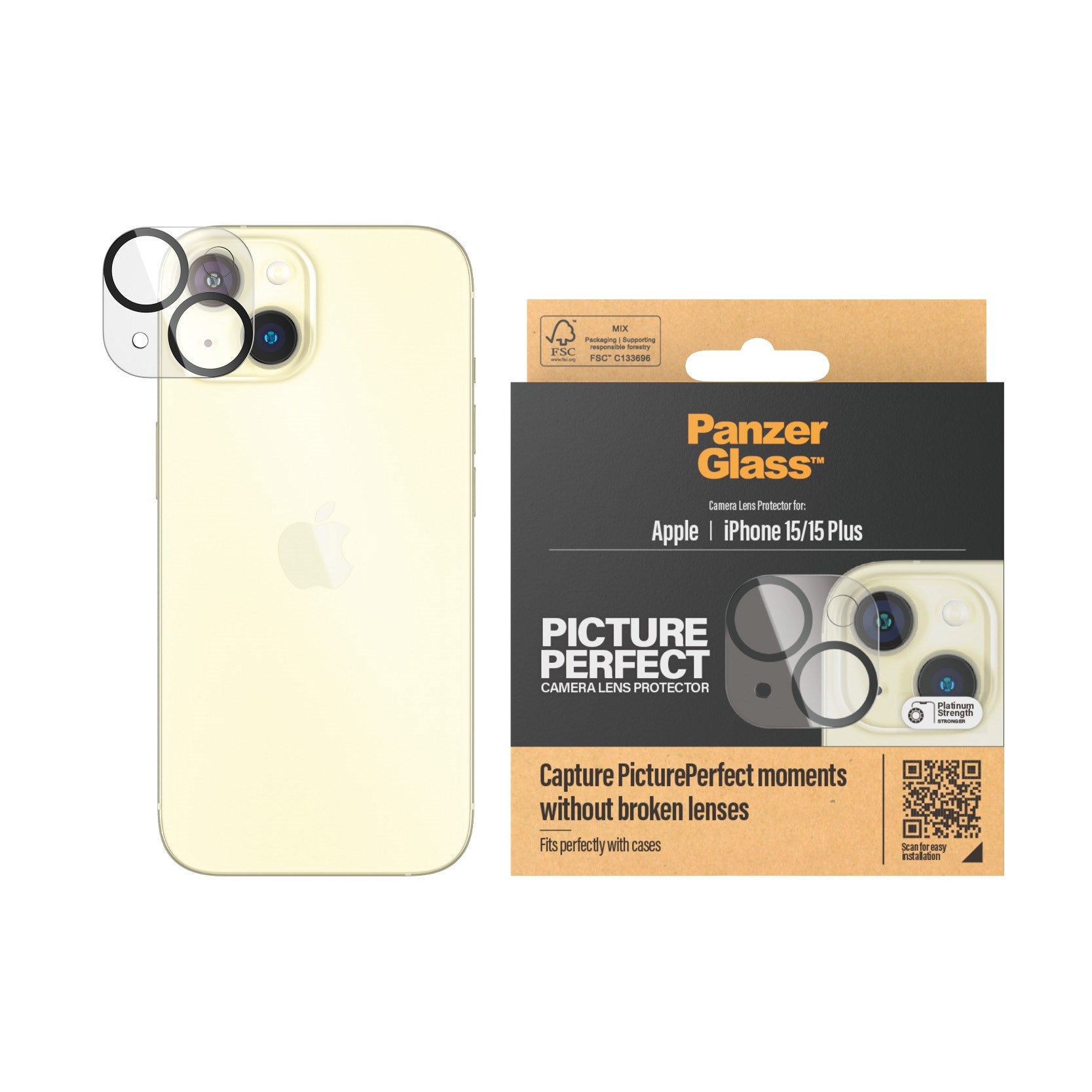 PanzerGlass® PicturePerfect Kameraschutz iPhone 15 | 15 Plus
