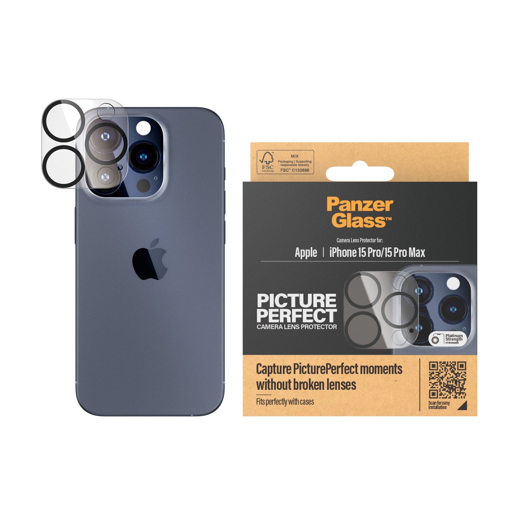 PanzerGlass® PicturePerfect Kameraschutz iPhone 15 Pro | 15 Pro Max