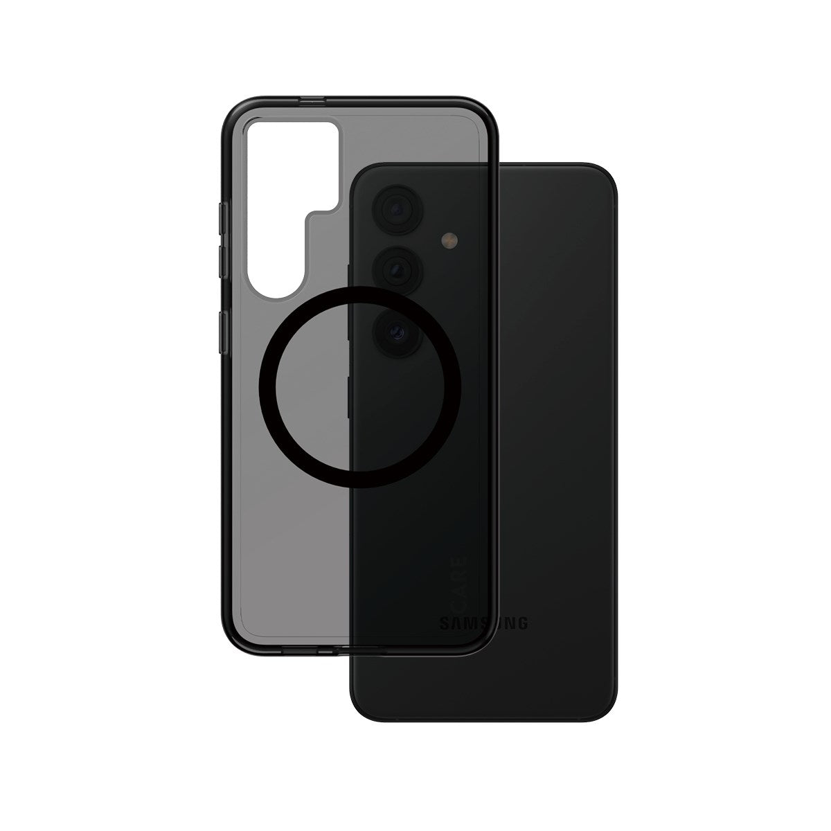 CARE™ by PanzerGlass® Smokey Case m. Schwarz Qi Compatible Samsung Galaxy S24