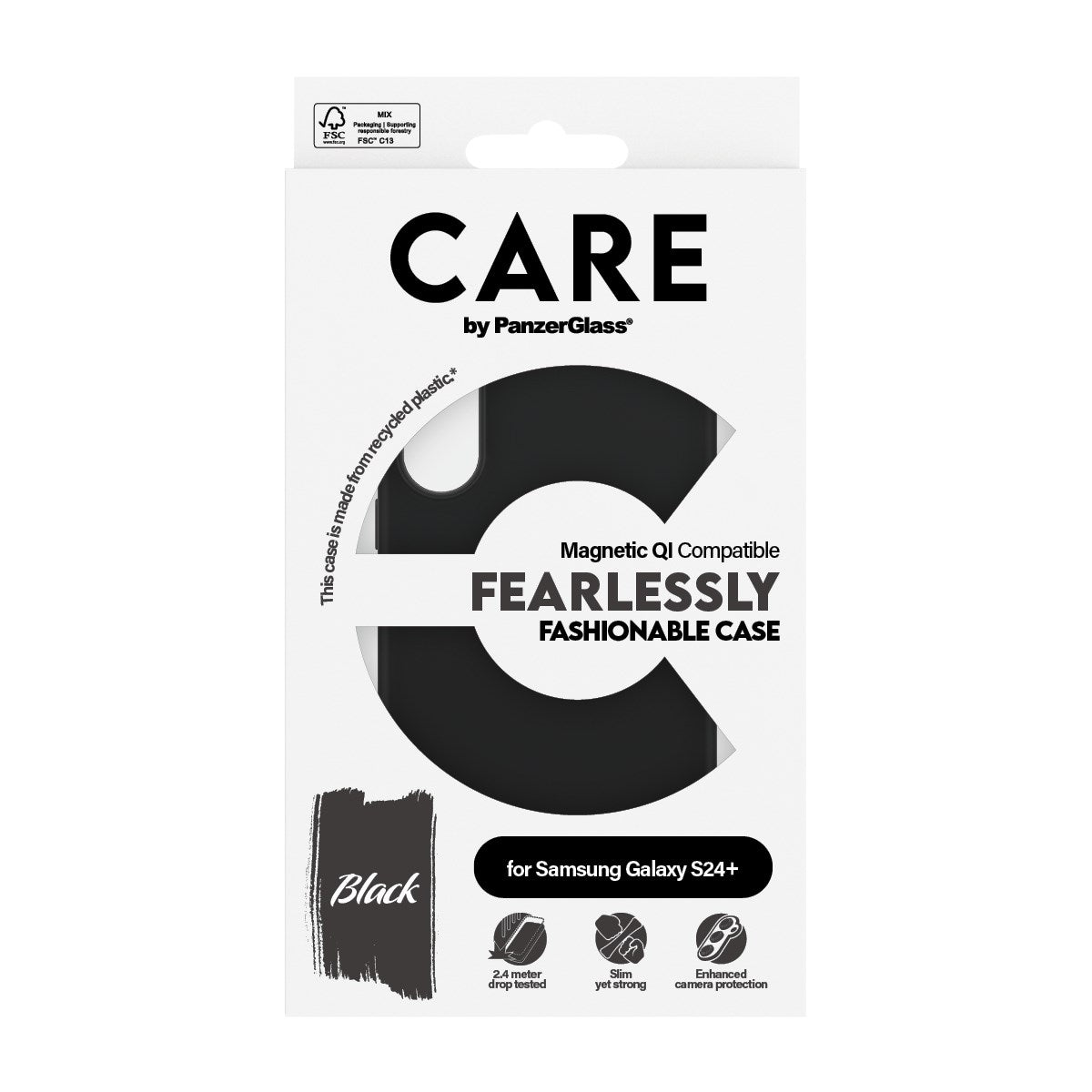 CARE™ by PanzerGlass® Case Schwarz m. Qi Compatible Samsung Galaxy S24+
