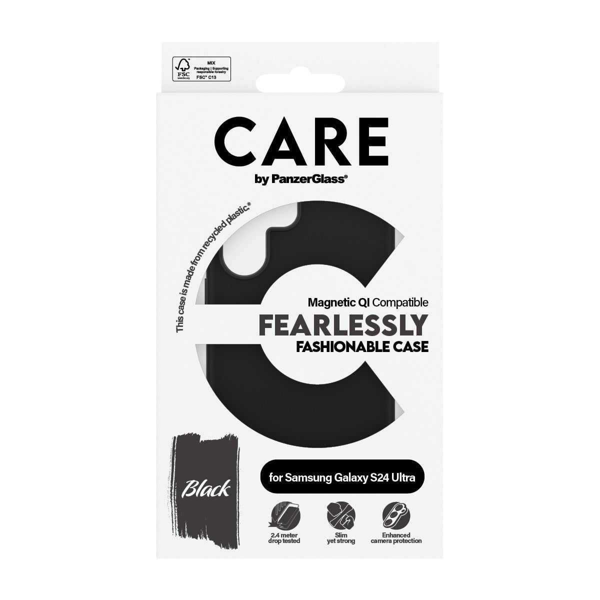 CARE™ by PanzerGlass® Case Schwarz m. Qi Compatible Samsung Galaxy S24 Ultra