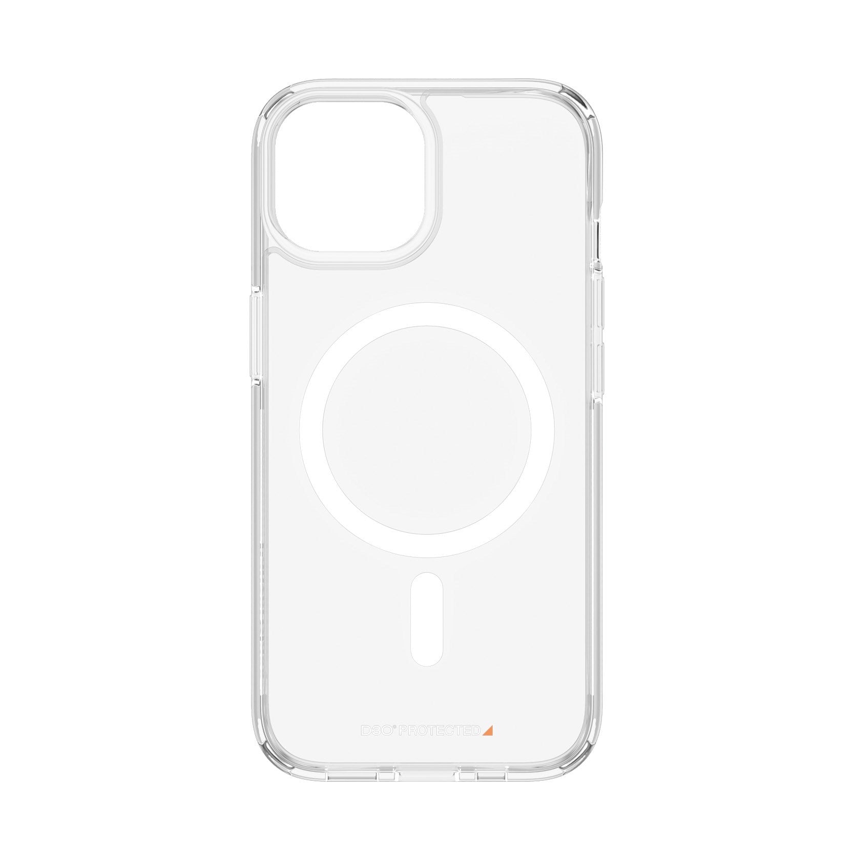 PanzerGlass® HardCase Transparent m. Weiss MagSafe & D3O® iPhone 15