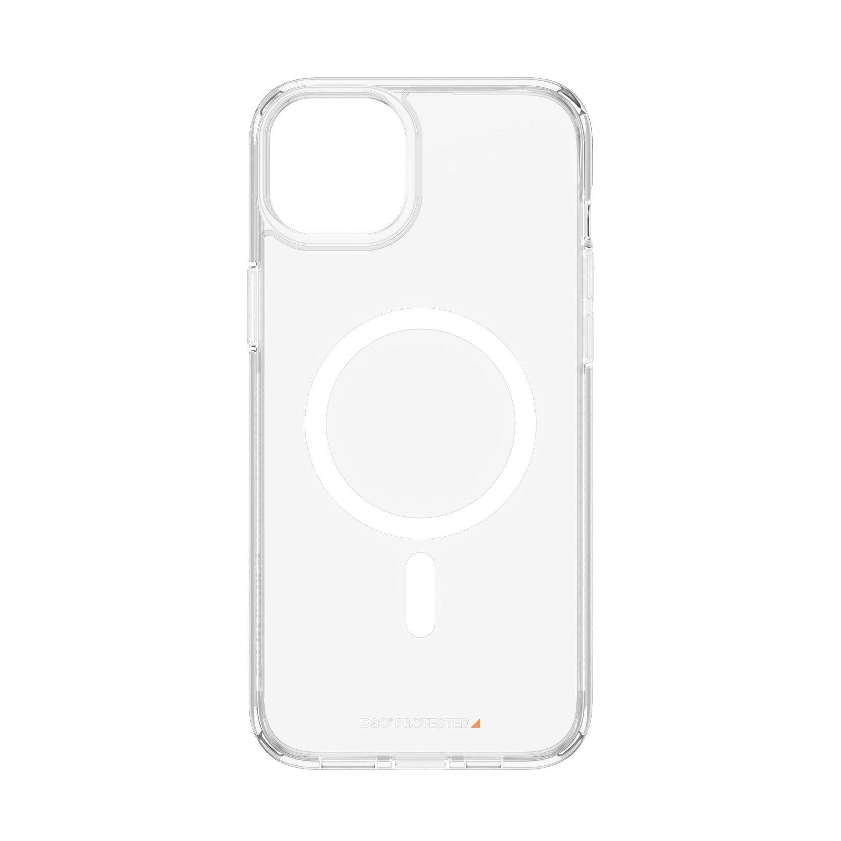 PanzerGlass® HardCase Transparent m. Weiss MagSafe & D3O® iPhone 15 Plus