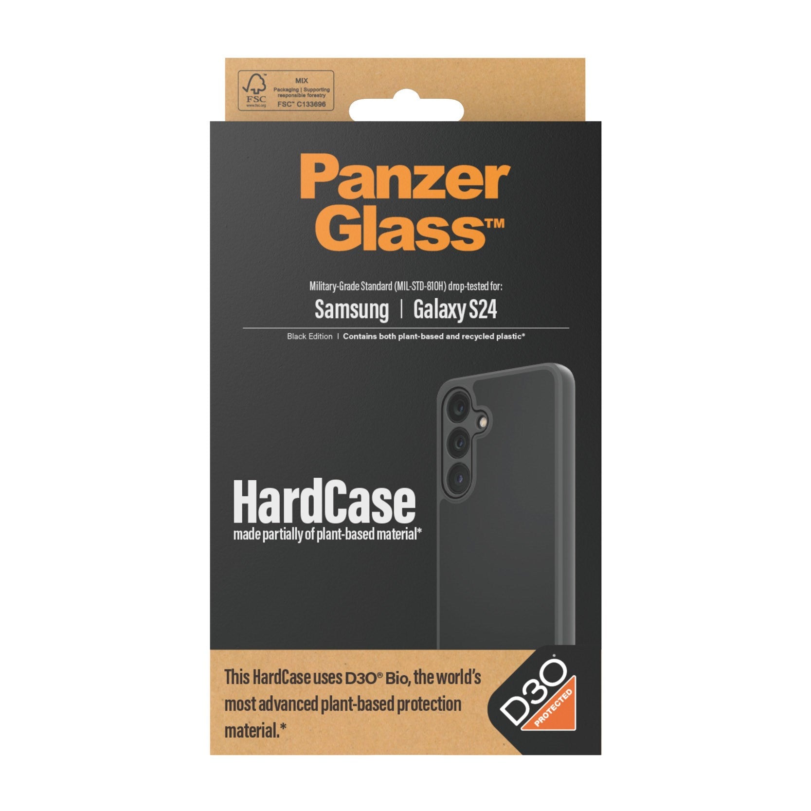 PanzerGlass® HardCase Schwarz m.  D3O® Samsung Galaxy S24