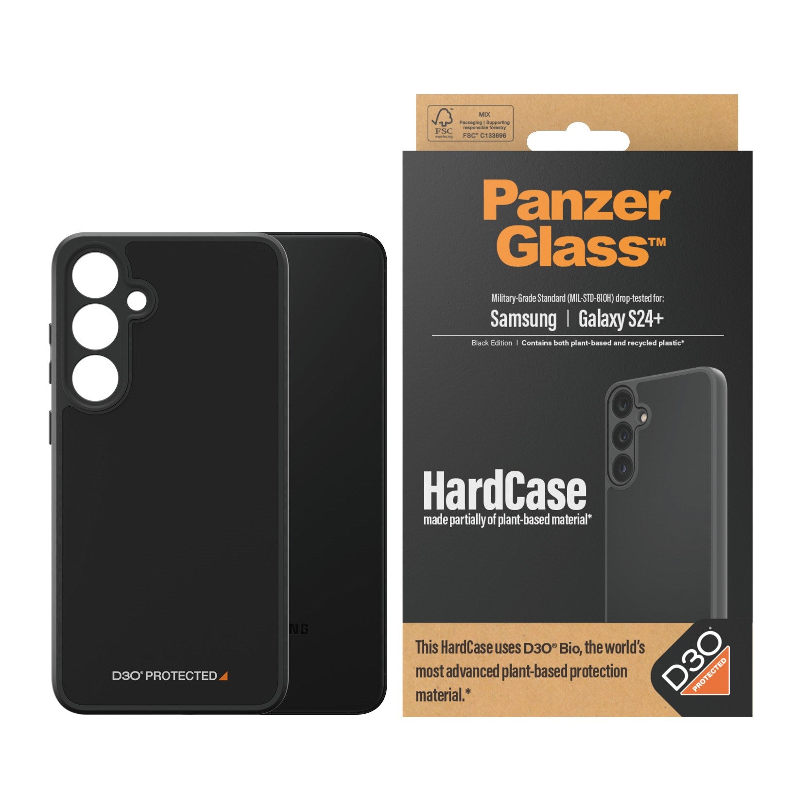 PanzerGlass® HardCase Schwarz m.  D3O® Samsung Galaxy S24+
