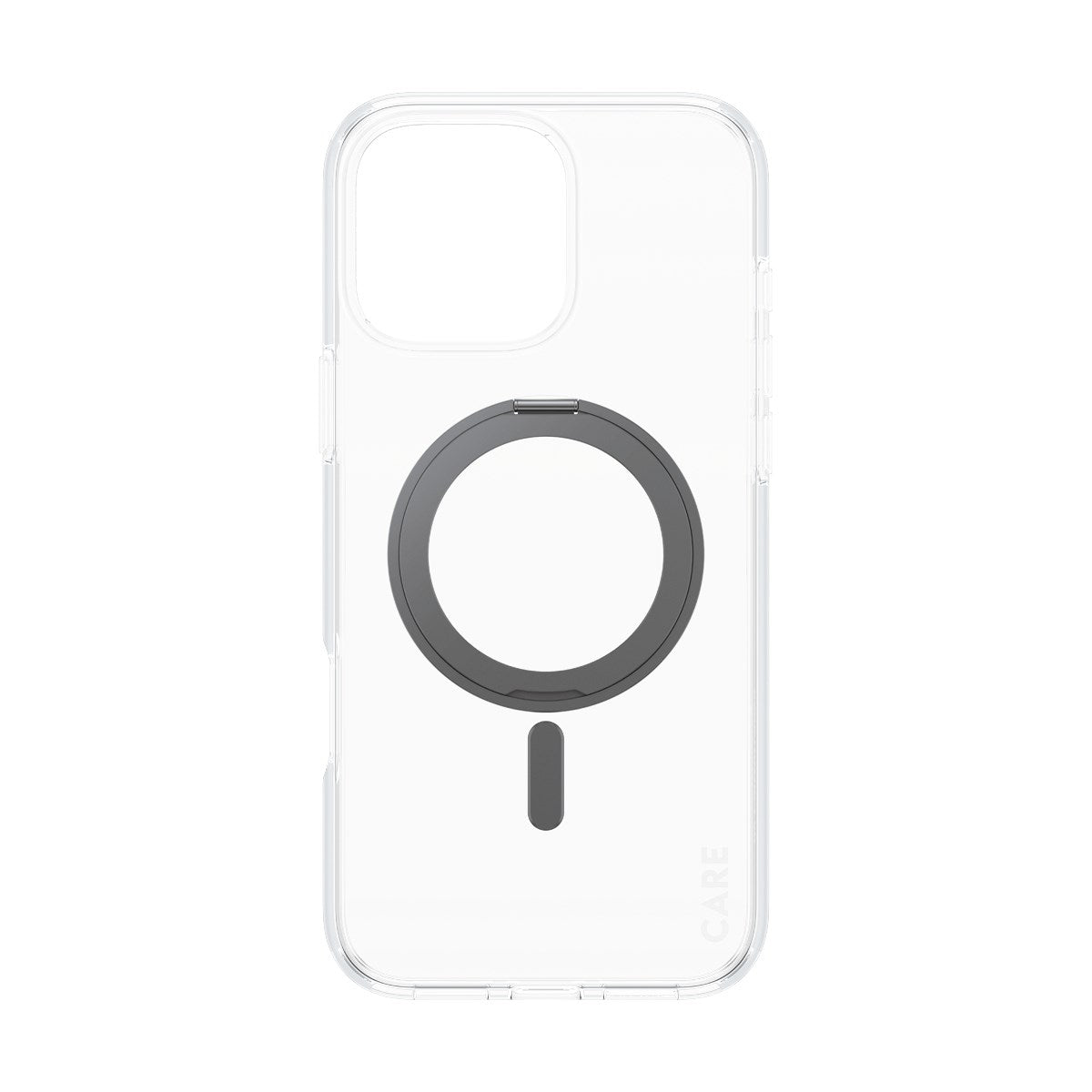 CARE by PanzerGlass® Feature Case Transparent m. Schwarz Kickstand & MagSafe iPhone 16 Pro Max