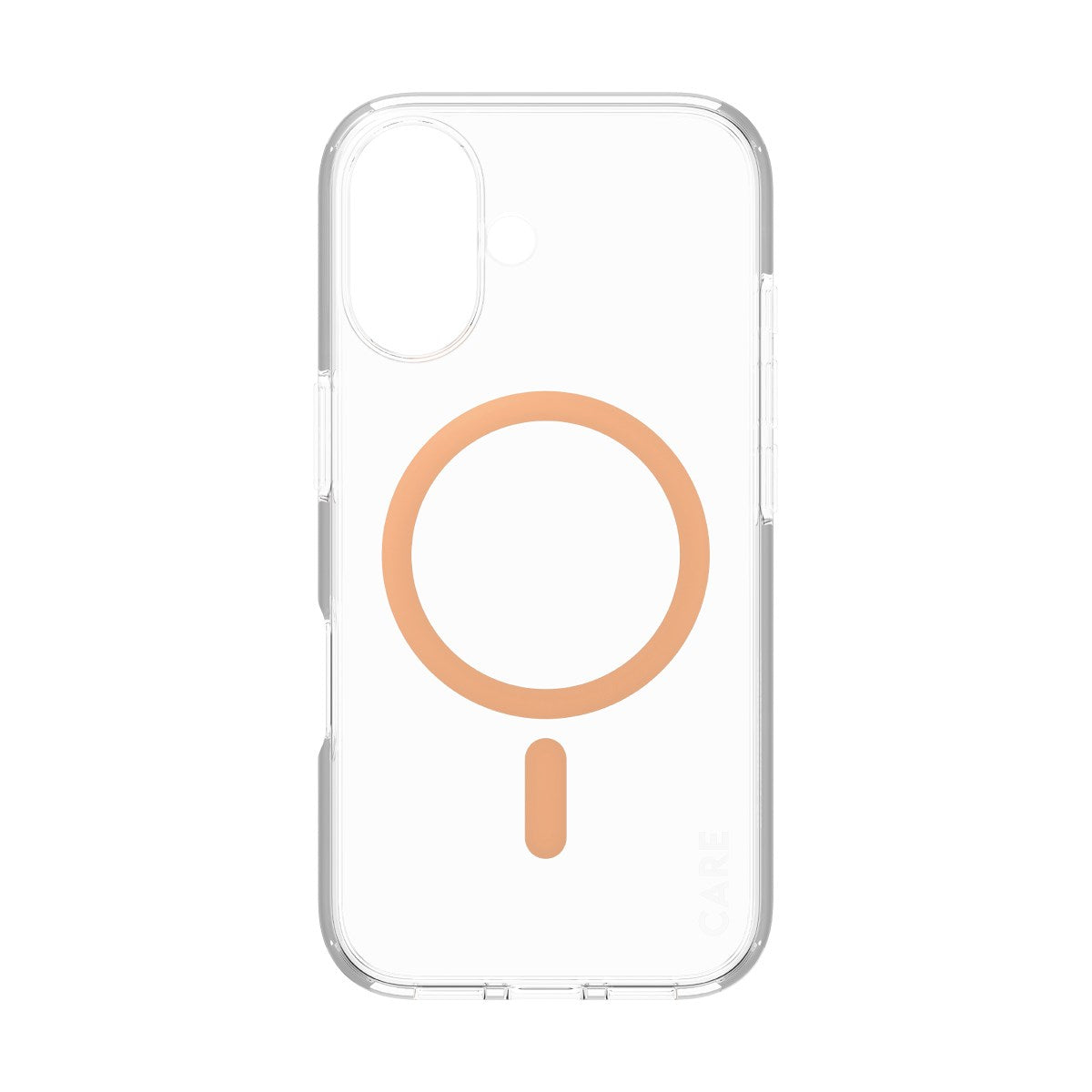 CARE by PanzerGlass® Flagship Case Transparent Urban Combat m. Peachy MagSafe iPhone 16