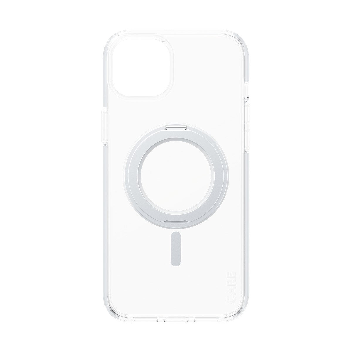 CARE™ by PanzerGlass® Case Transparent m. Silber Kickstand & MagSafe iPhone 15 Plus