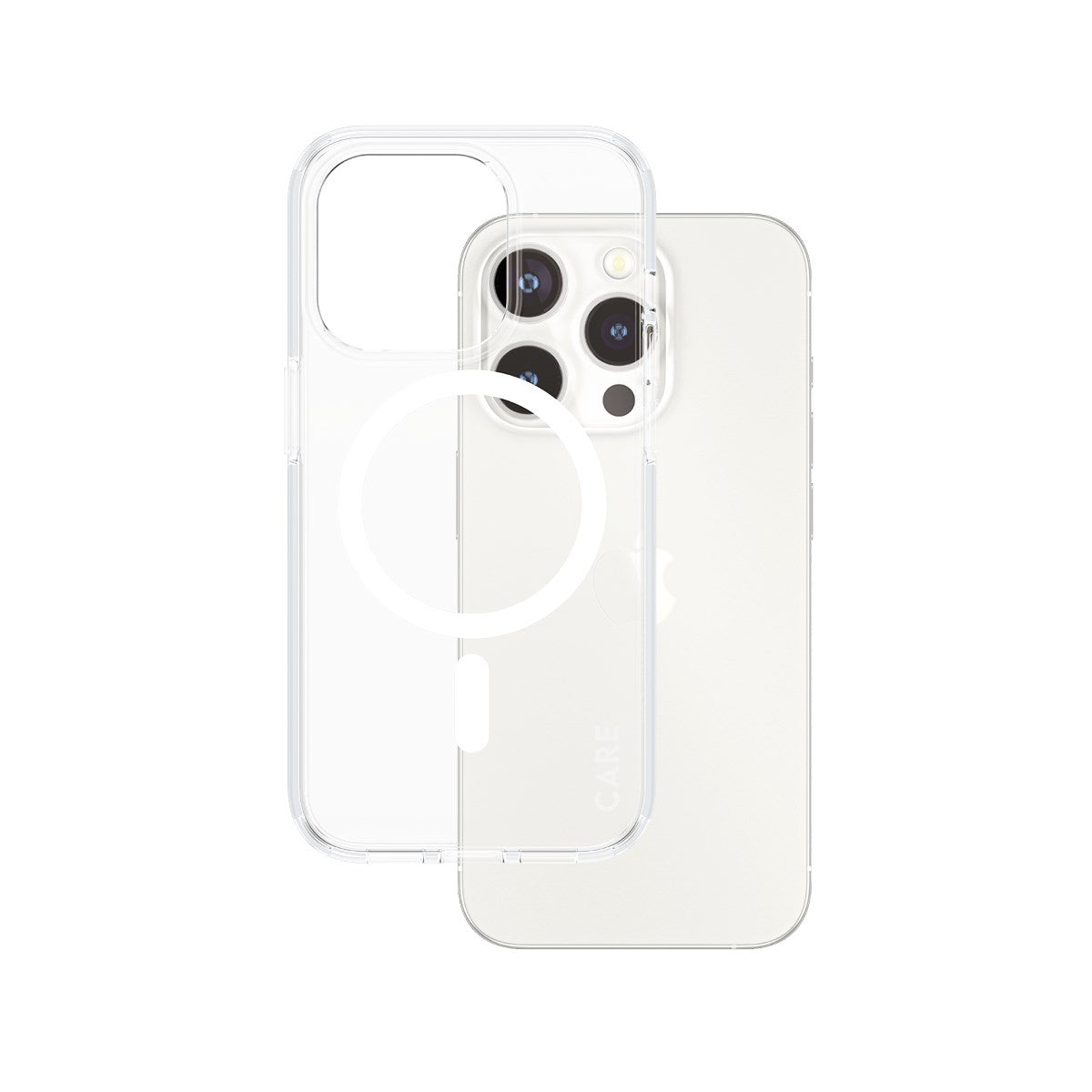 CARE by PanzerGlass® Flagship Case Transparent Urban Combat m. Weiß MagSafe iPhone 15 Pro