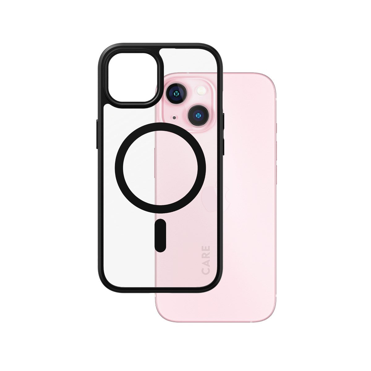 CARE by PanzerGlass® Flagship Case Transparent Urban Combat m. Schwarz MagSafe iPhone 15