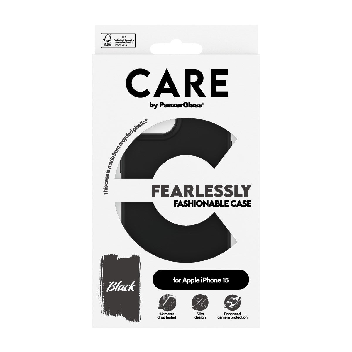 CARE by PanzerGlass® Fashionable Case Schwarz iPhone 15