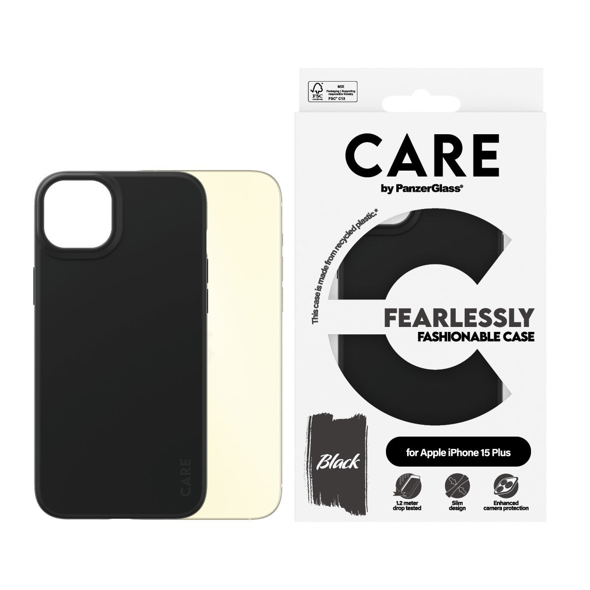 CARE™ by PanzerGlass® Case Schwarz iPhone 15 Plus