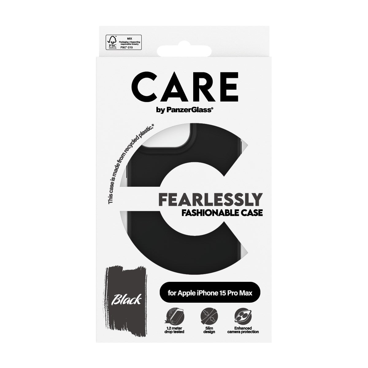 CARE by PanzerGlass® Fashionable Case Schwarz iPhone 15 Pro Max