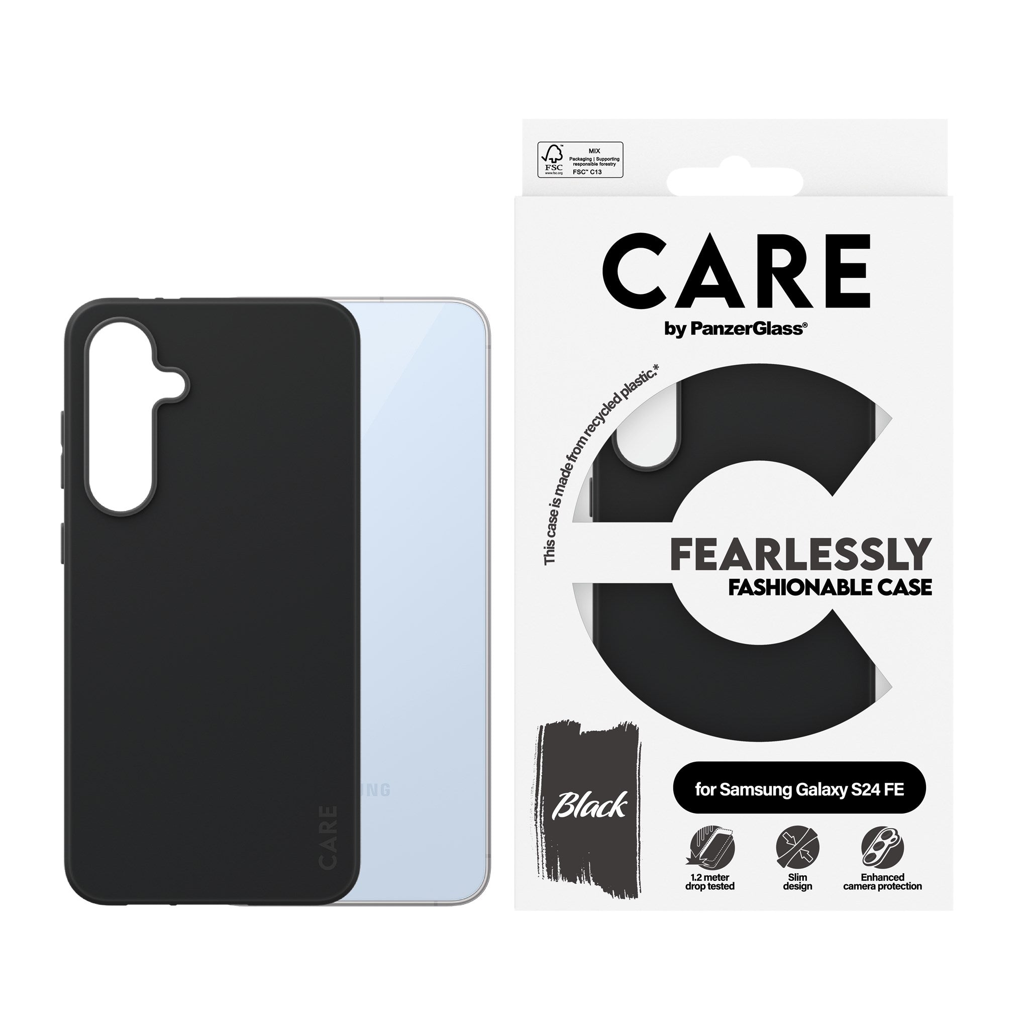 CARE by PanzerGlass® Fashionable Case Schwarz Samsung Galaxy S24 FE 5G