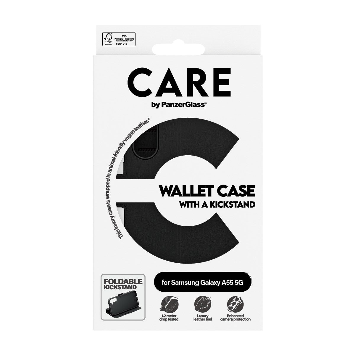 CARE by PanzerGlass® Feature Wallet Case m. Kickstand Samsung Galaxy A55 5G