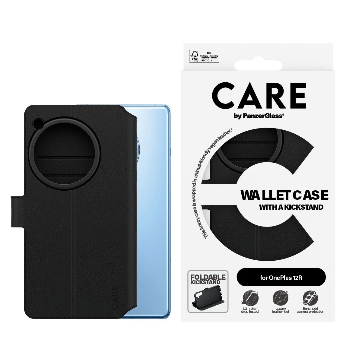 CARE by PanzerGlass® Feature Wallet Case m. Kickstand OnePlus 12R