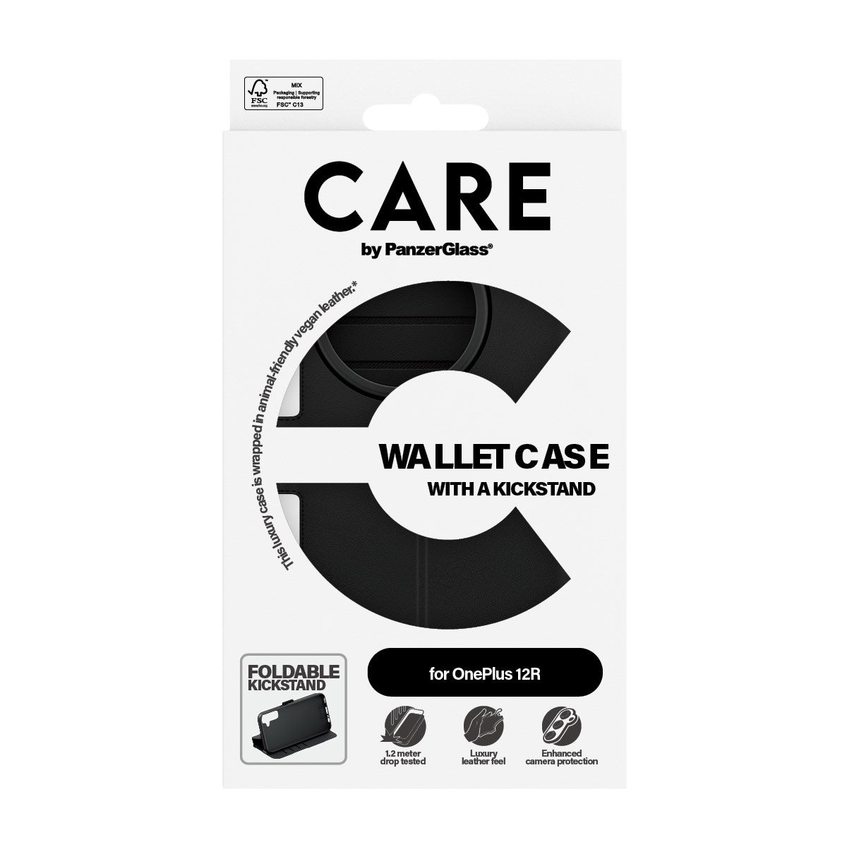 CARE by PanzerGlass® Feature Wallet Case m. Kickstand OnePlus 12R