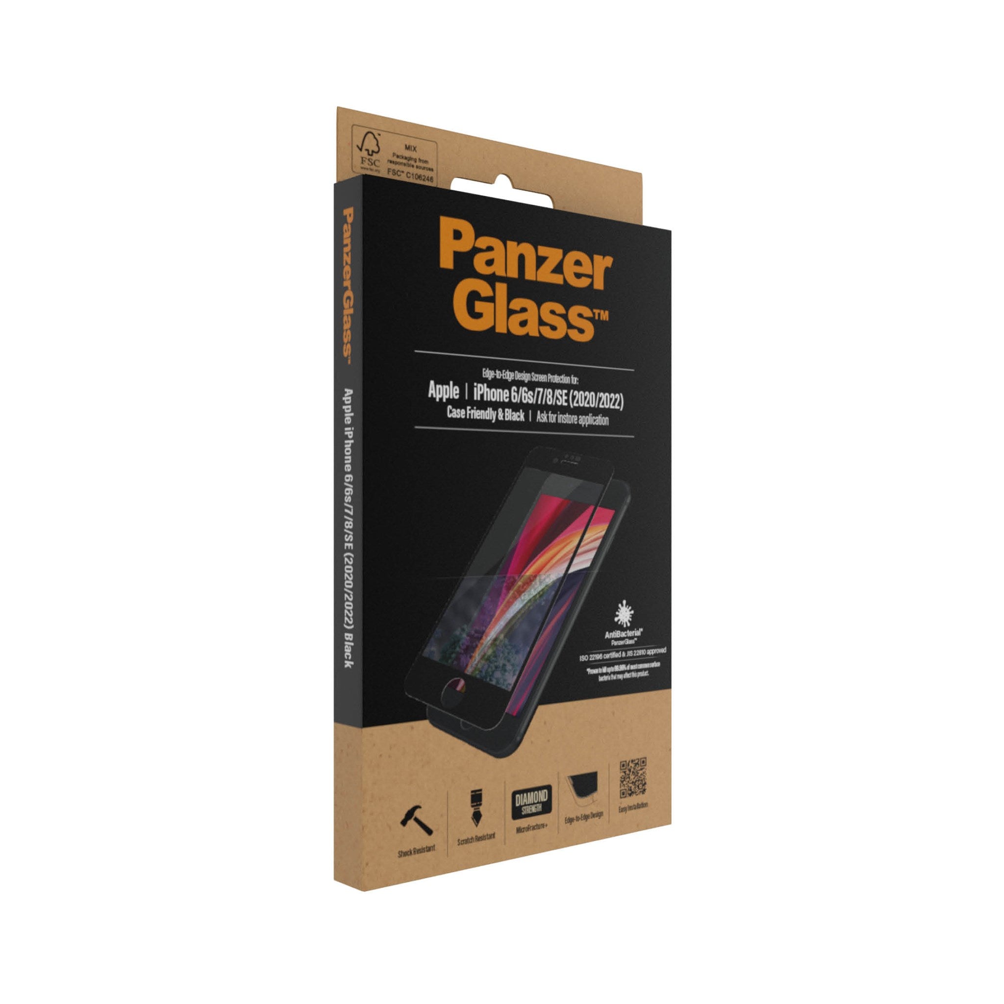 PanzerGlass® Displayschutzglas iPhone 8 | 7 | 6s | 6 | SE 2020 | Edge-to-Edge