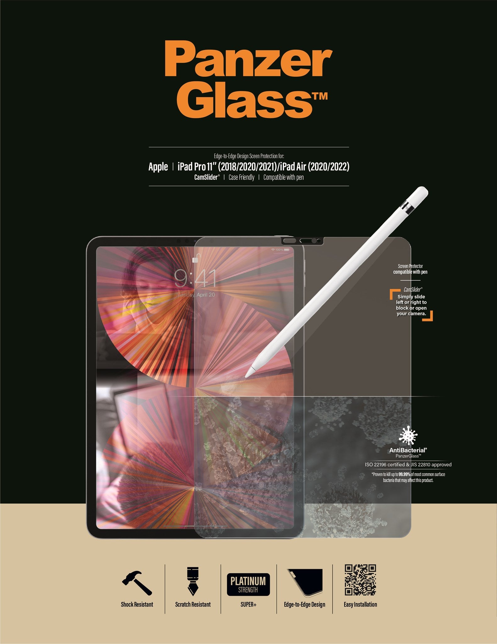 PanzerGlass® Displayschutz iPad Pro 11″ (2018, 2020-2022, 2024) | Air 10.9'' (2020, 2022)