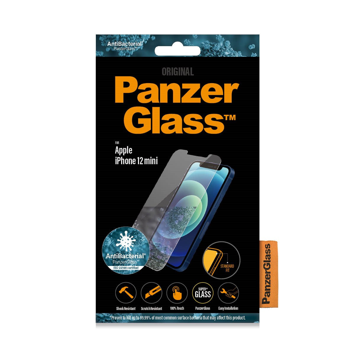 PanzerGlass® Displayschutzglas iPhone 12 Mini | Standard Fit