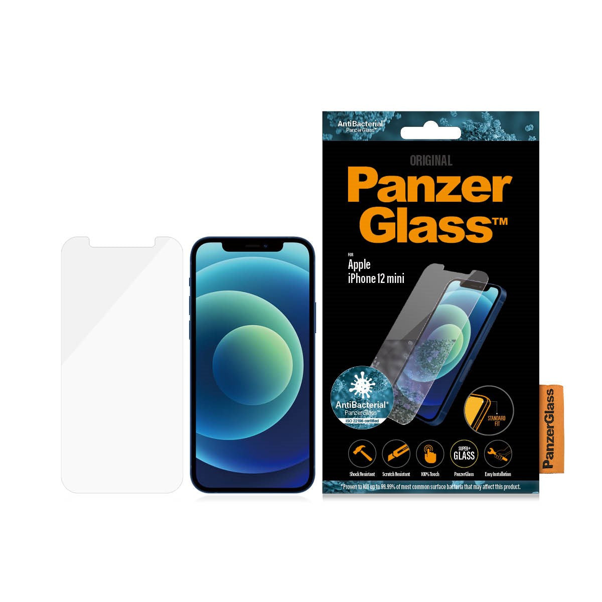 PanzerGlass® Displayschutzglas iPhone 12 Mini | Standard Fit