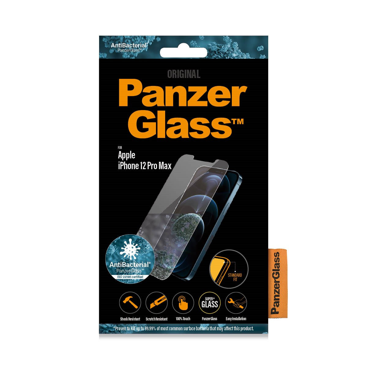 PanzerGlass® Displayschutzglas iPhone 12 Pro Max | Standard Fit