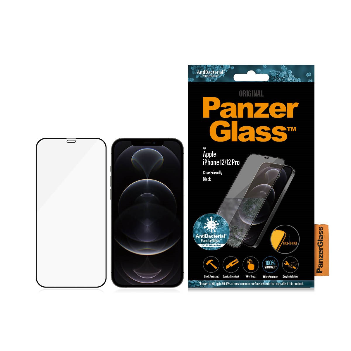 PanzerGlass® Displayschutzglas iPhone 12 | 12 Pro | Edge-to-Edge