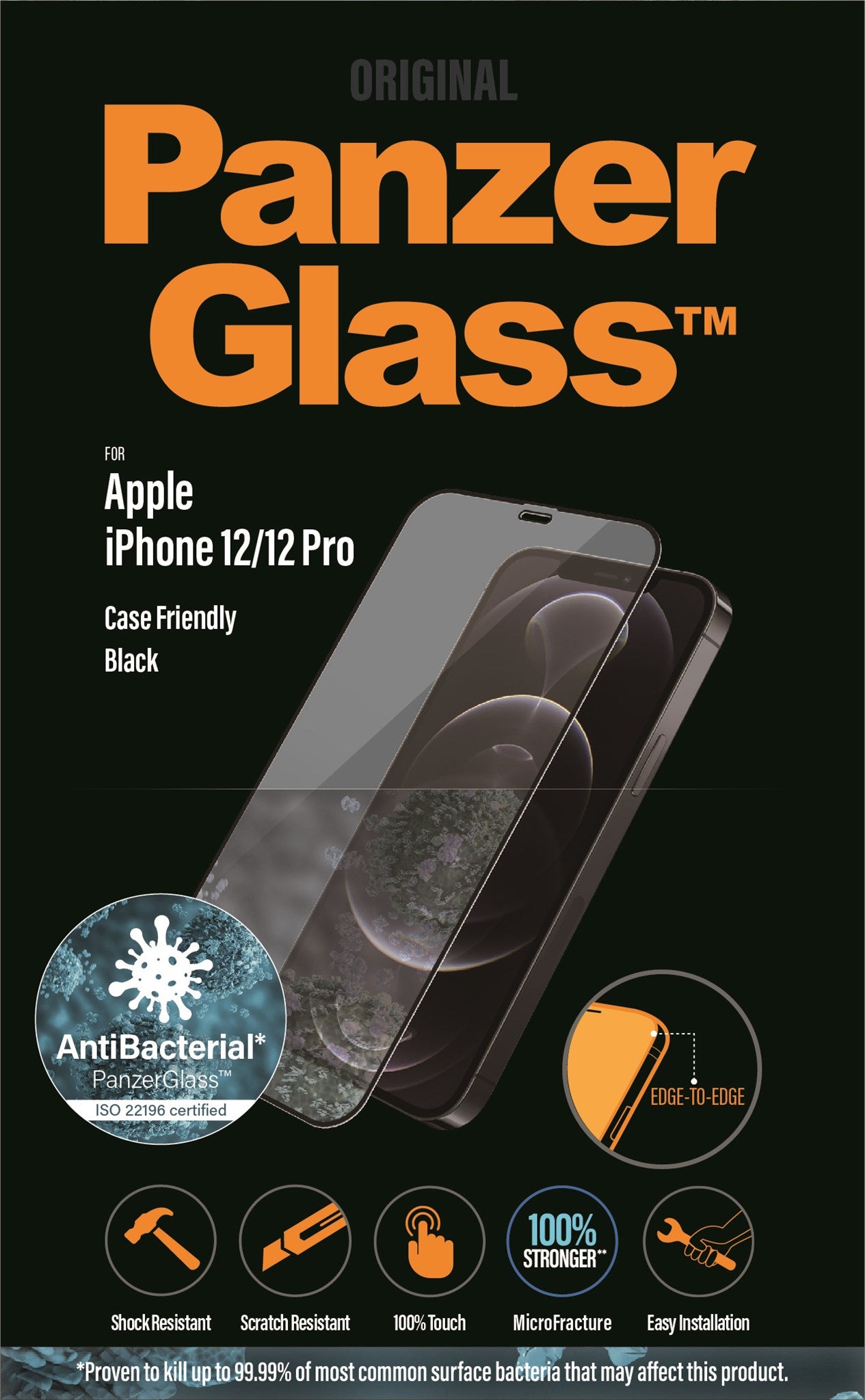 PanzerGlass® Displayschutzglas iPhone 12 | 12 Pro | Edge-to-Edge