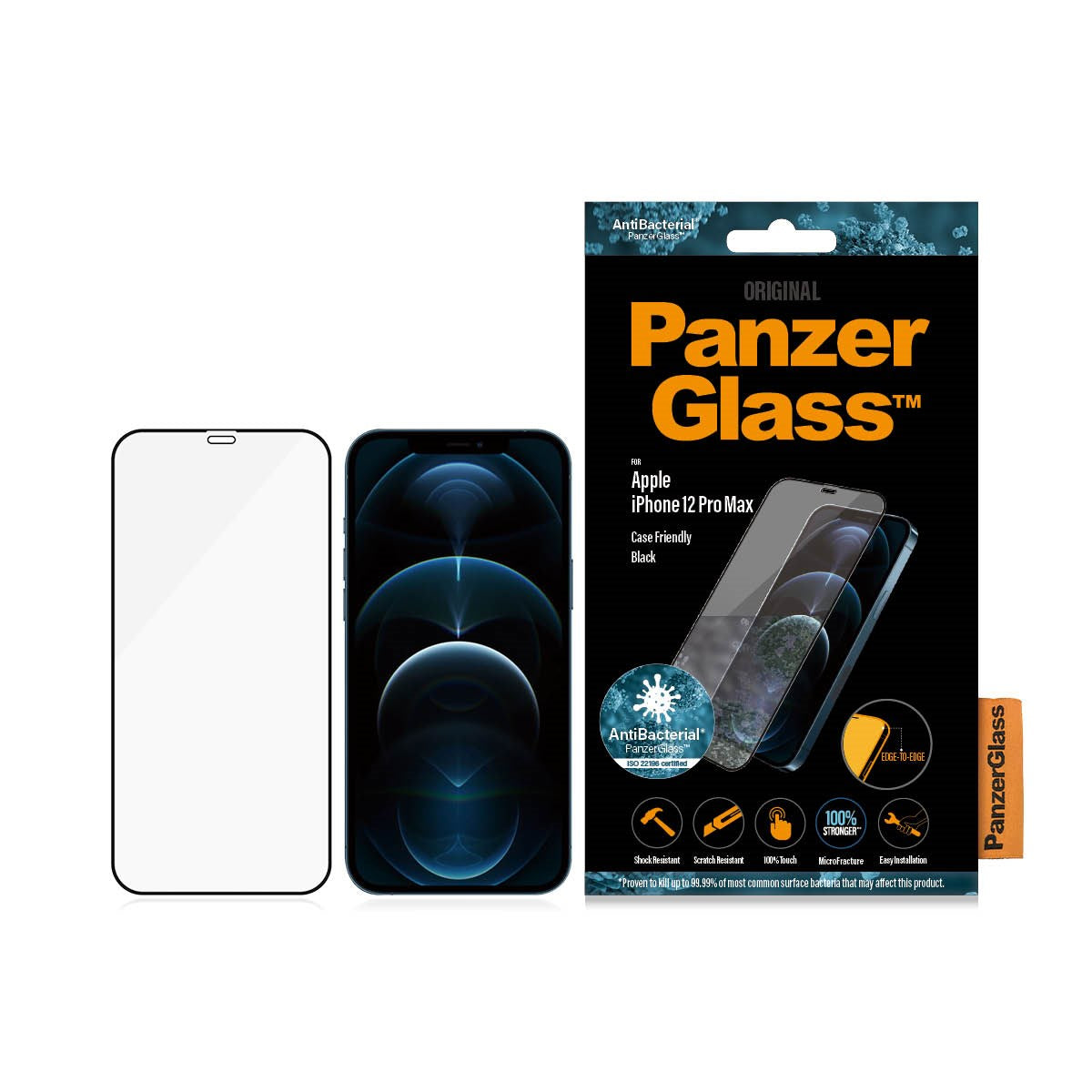 PanzerGlass® Displayschutzglas iPhone 12 Pro Max | Edge-to-Edge