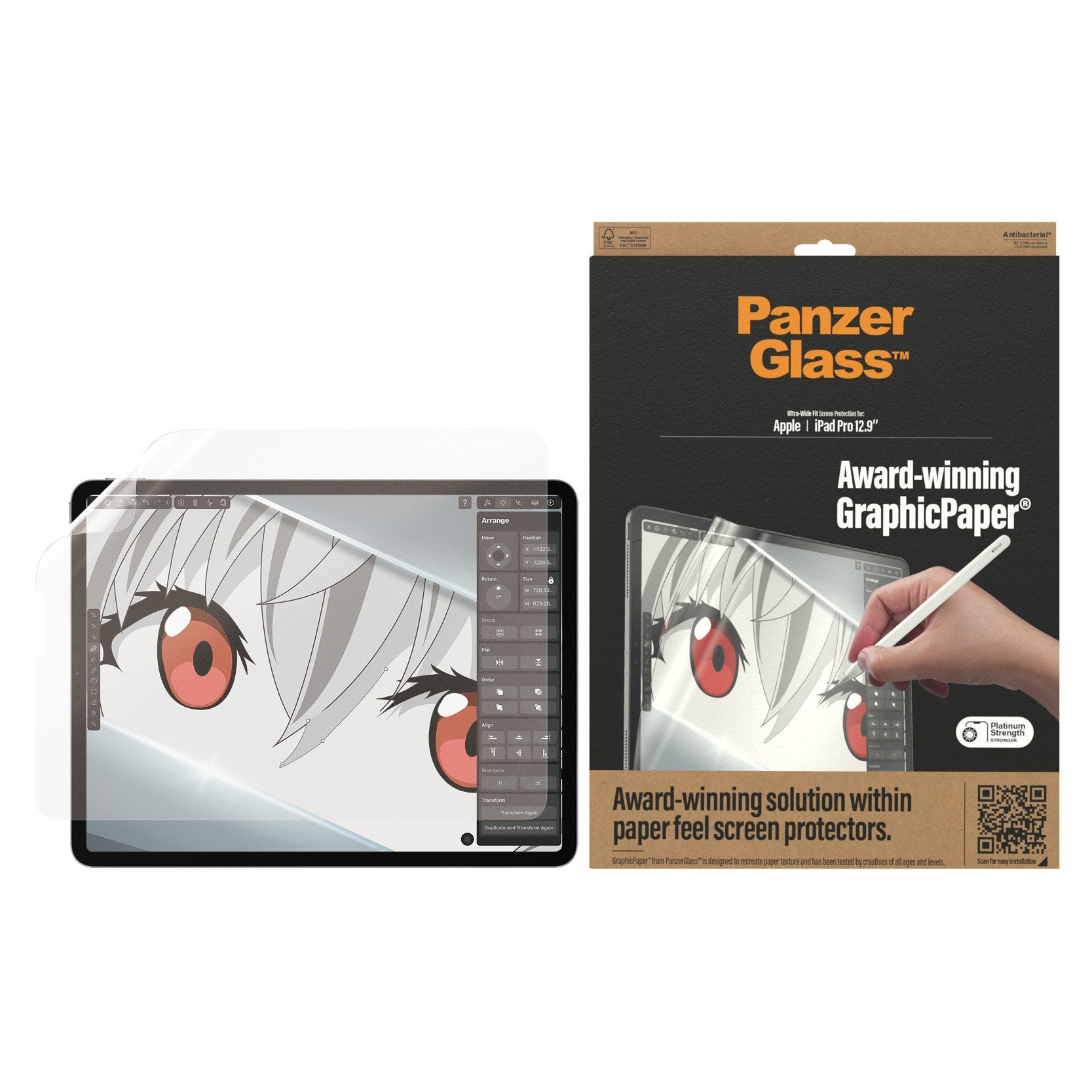 PanzerGlass® GraphicPaper® Displayschutz iPad Pro 12.9'' (2018-2022) | Ultra-Wide Fit